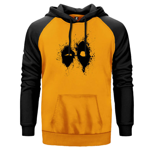 Deadpool Splat Çift Renk Reglan Kol Sweatshirt