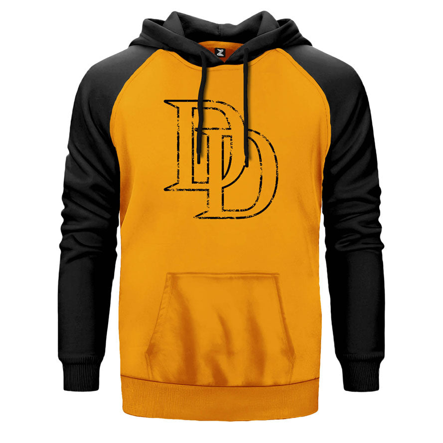 Dara Devil Logo Çift Renk Reglan Kol Sweatshirt