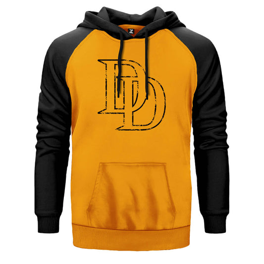 Dara Devil Logo Çift Renk Reglan Kol Sweatshirt