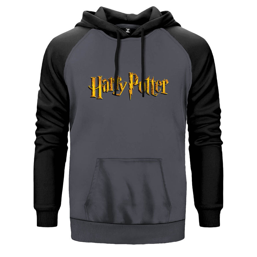 Harry Potter Logo Çift Renk Reglan Kol Sweatshirt