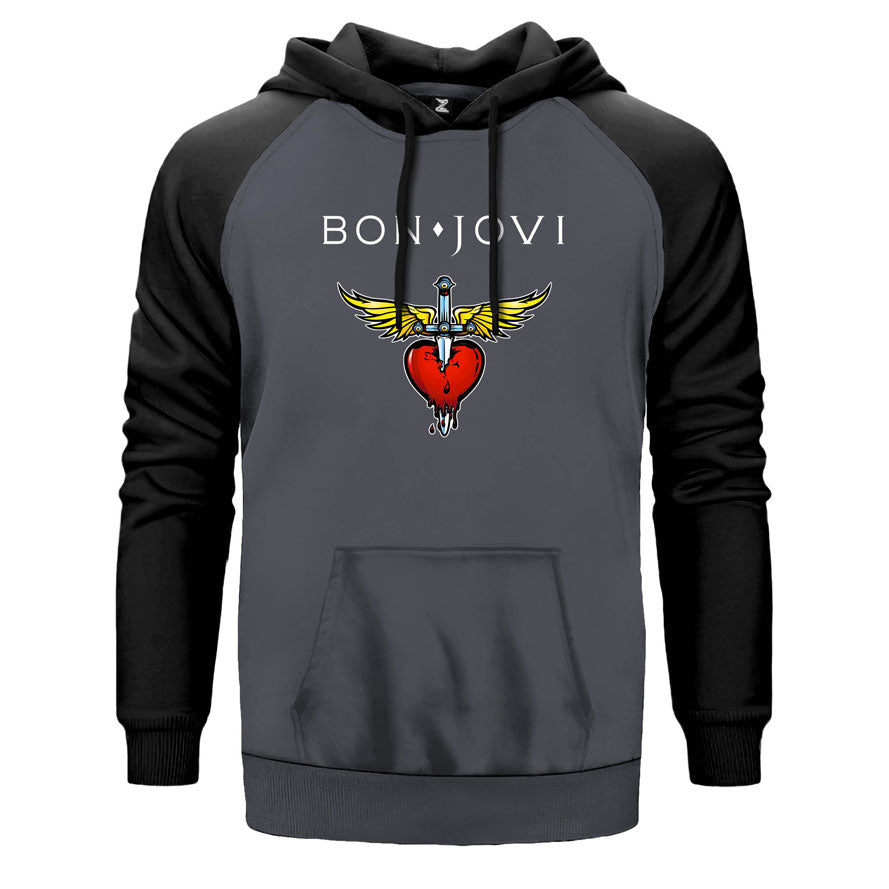 Bon Jovi Hearth Çift Renk Reglan Kol Sweatshirt