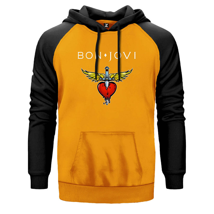 Bon Jovi Hearth Çift Renk Reglan Kol Sweatshirt