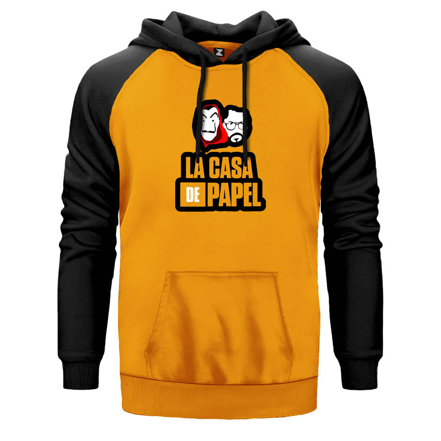 La Casa De Papel With El Professor Çift Renk Reglan Kol Sweatshirt