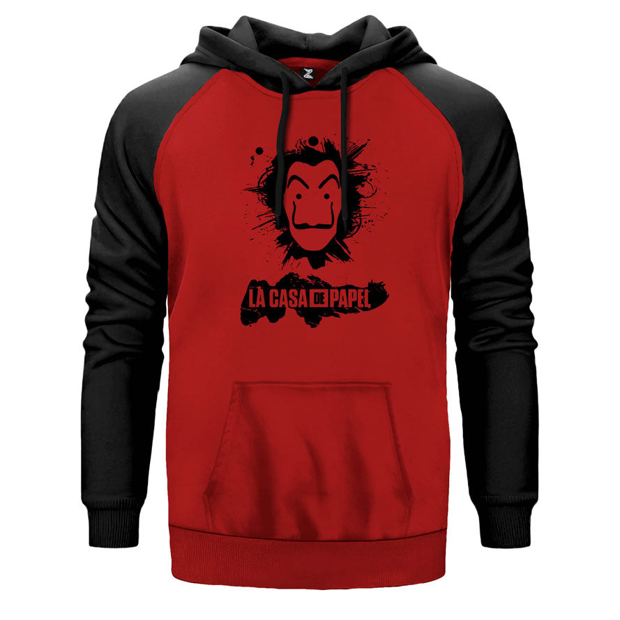 La Casa De Papel Splash Çift Renk Reglan Kol Sweatshirt