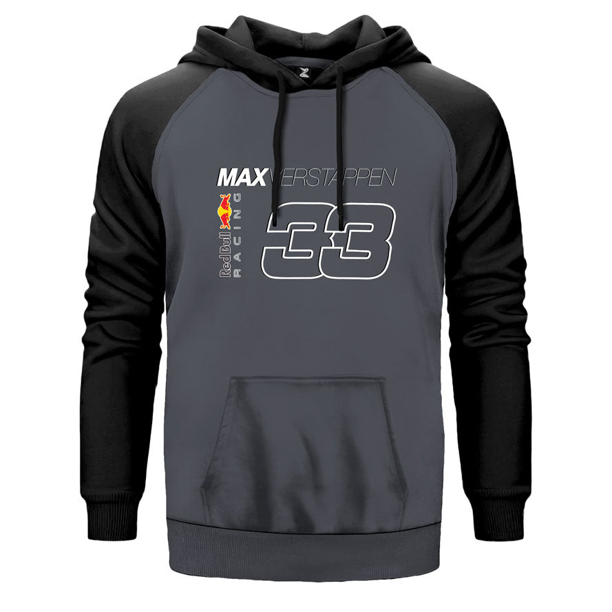 F1 33 Max Verstappen Çift Renk Reglan Kol Sweatshirt