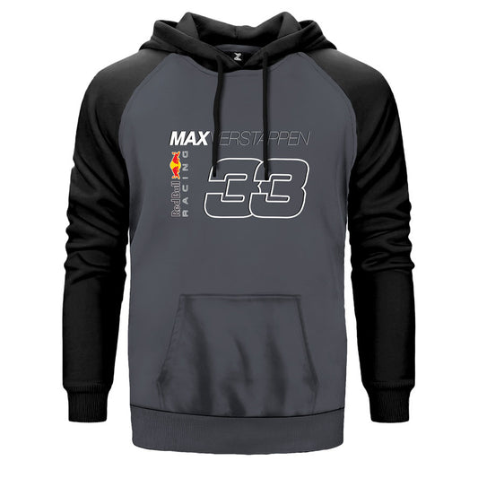 İndirimli F1 33 Max Verstappen Gri Renk Reglan Kol Kapşonlu Sweatshirt