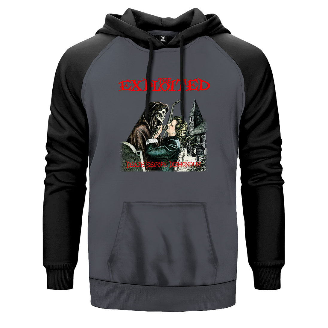 The Exploited Death Before Dishonour Çift Renk Reglan Kol Sweatshirt