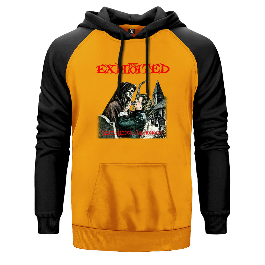 The Exploited Death Before Dishonour Çift Renk Reglan Kol Sweatshirt