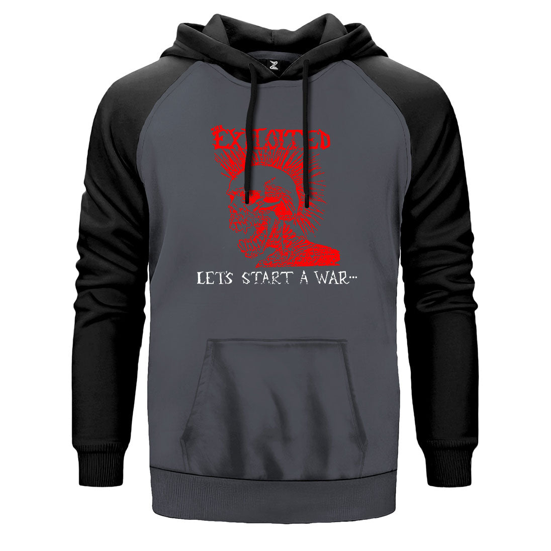 The Exploited Let's Start a War Çift Renk Reglan Kol Sweatshirt