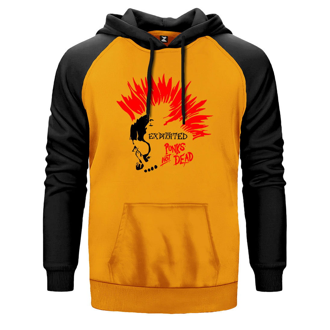 The Exploited Not Dead Punks Çift Renk Reglan Kol Sweatshirt