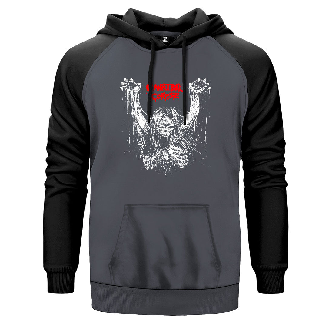 Cannibal Corpse Logo 1classic97 Band Rock Çift Renk Reglan Kol Sweatshirt