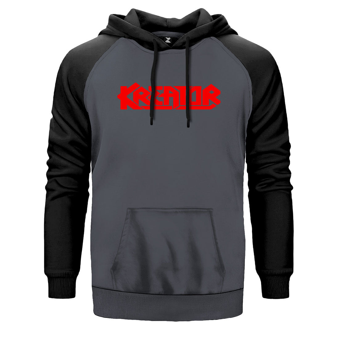 Kreator Logo Red Çift Renk Reglan Kol Sweatshirt