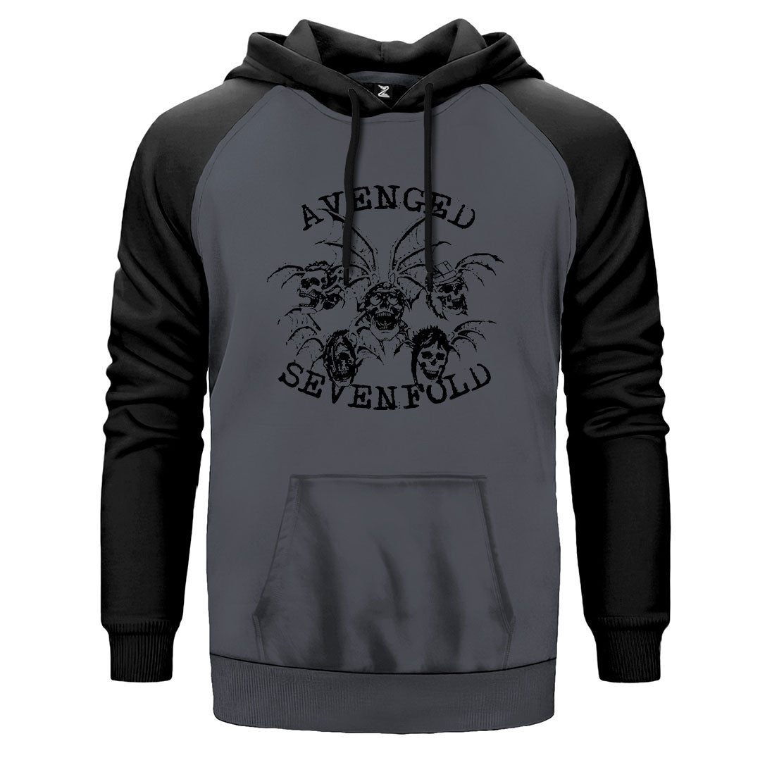 Avenged Sevenfold Smile Skulls Çift Renk Reglan Kol Sweatshirt