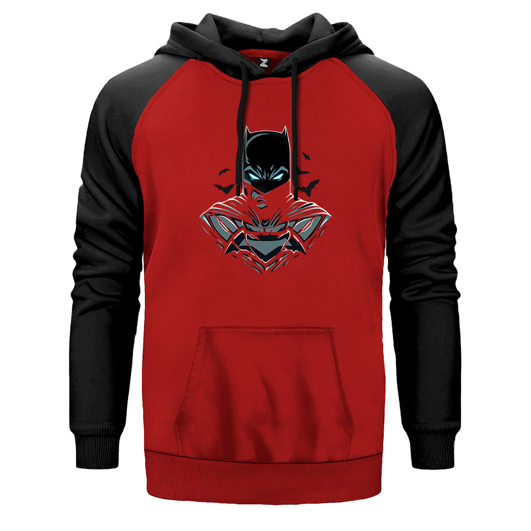 Batman Head Çift Renk Reglan Kol Sweatshirt