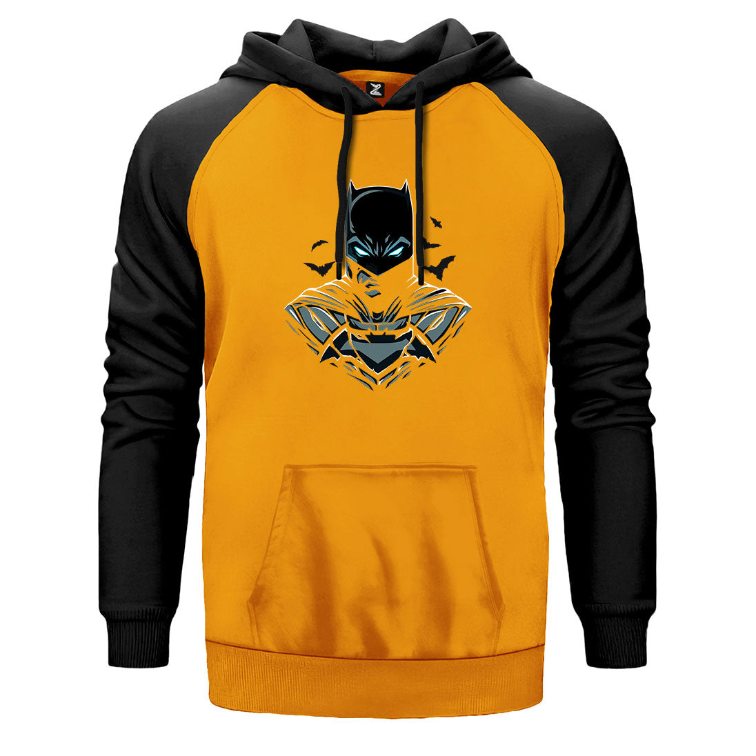Batman Head Çift Renk Reglan Kol Sweatshirt