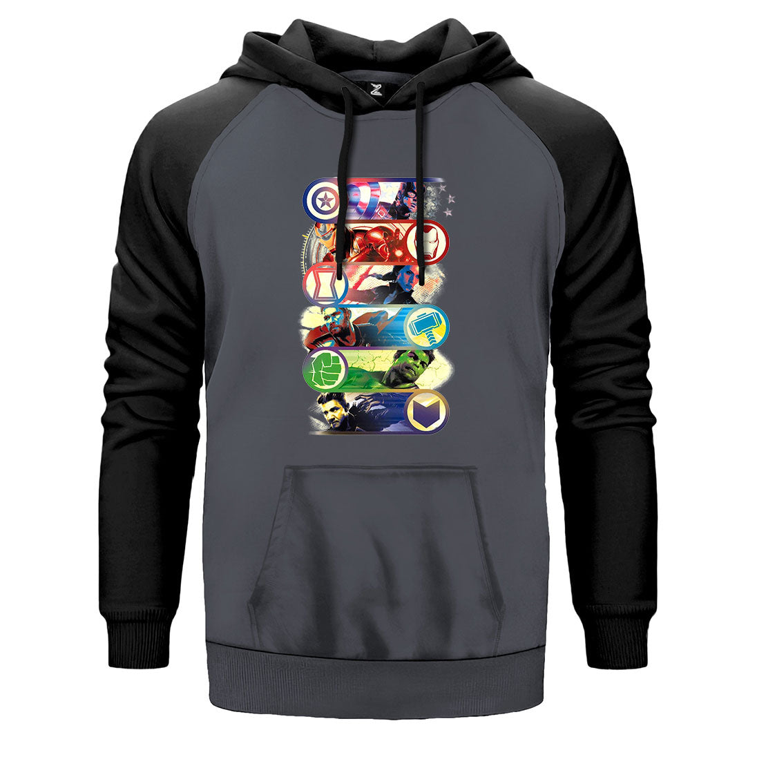Marvel Heroes Çift Renk Reglan Kol Sweatshirt