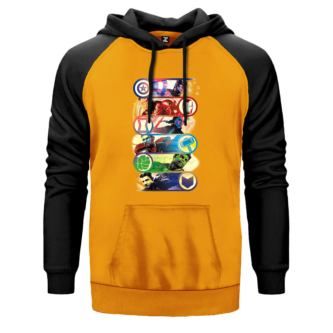Marvel Heroes Çift Renk Reglan Kol Sweatshirt