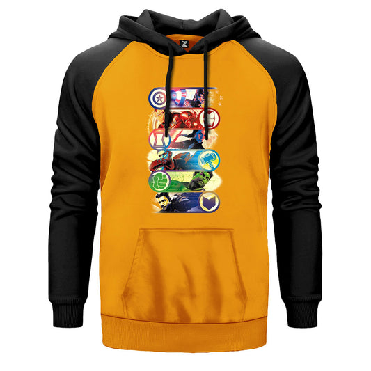 Marvel Heroes Çift Renk Reglan Kol Sweatshirt