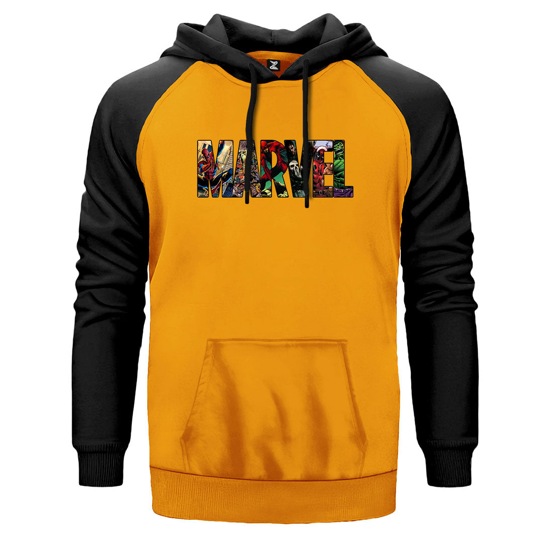 Marvel Heroes in Post 2 Çift Renk Reglan Kol Sweatshirt