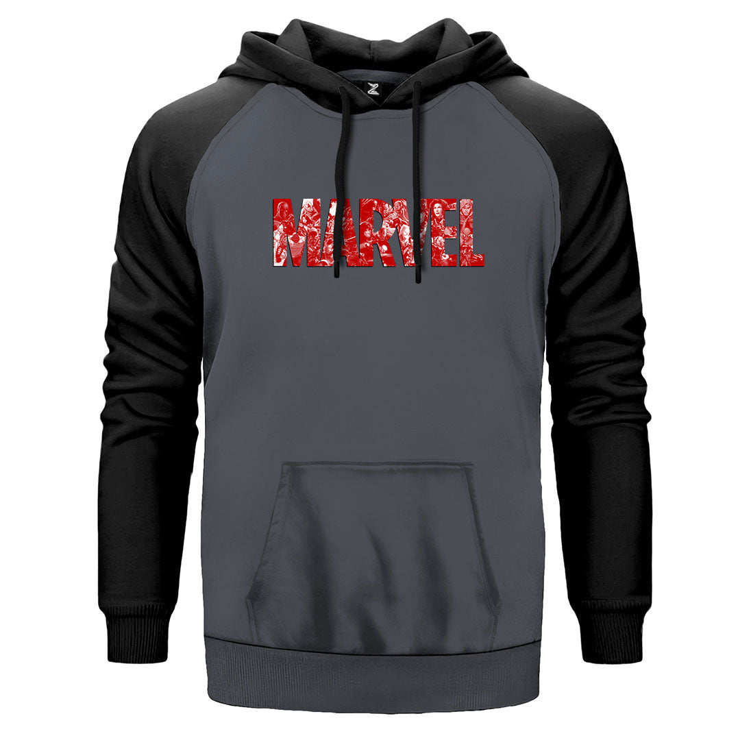 Marvel Heroes in Post 3 Çift Renk Reglan Kol Sweatshirt