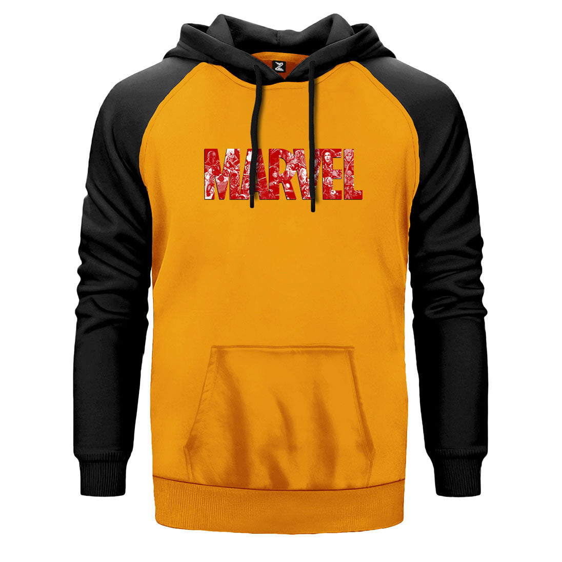 Marvel Heroes in Post 3 Çift Renk Reglan Kol Sweatshirt