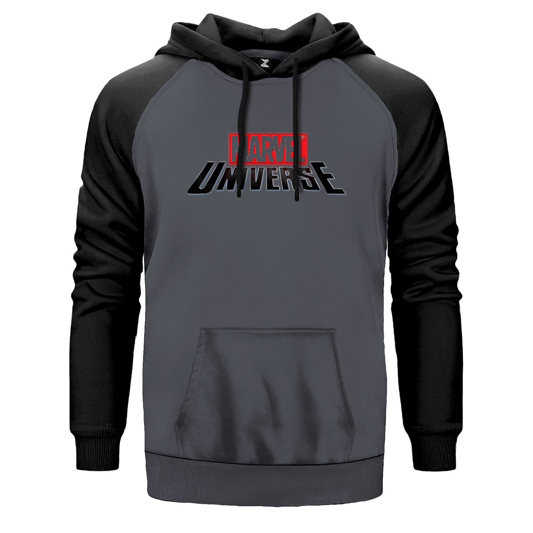 Marvel Universe Logo Çift Renk Reglan Kol Sweatshirt