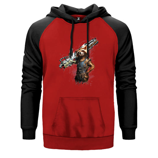 Rocket Raccoon Body Çift Renk Reglan Kol Sweatshirt