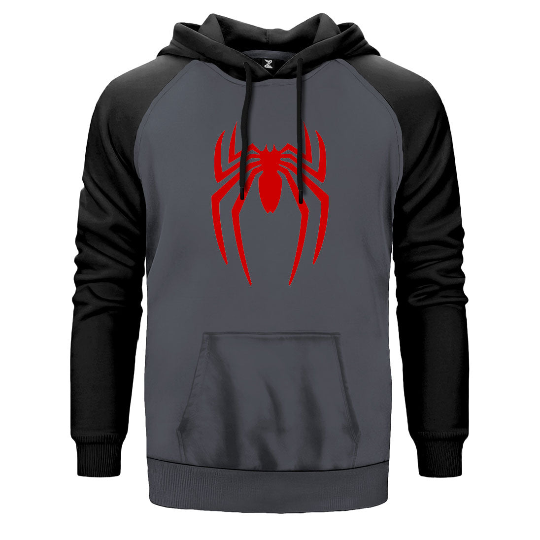 Spiderman Logo Çift Renk Reglan Kol Sweatshirt