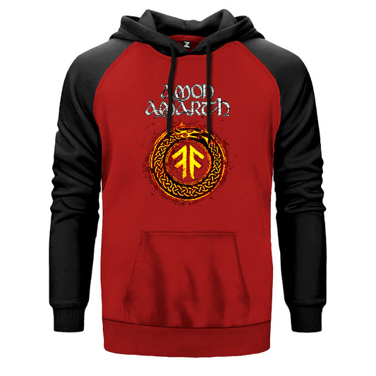 Amon Amarth Skull Çift Renk Reglan Kol Sweatshirt