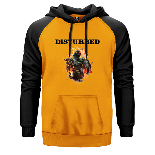 Disturbed Monster Çift Renk Reglan Kol Sweatshirt