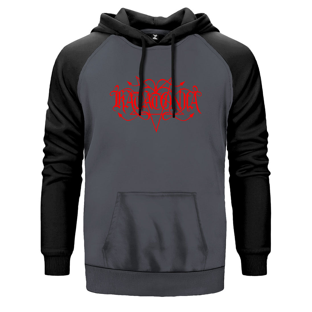 Katatonia Logo Red Çift Renk Reglan Kol Sweatshirt