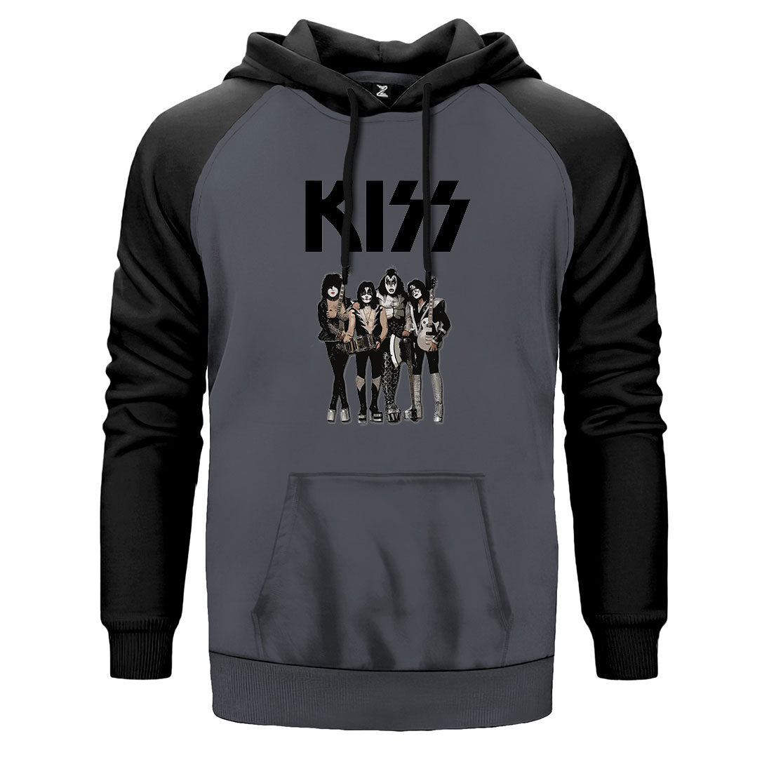 Kiss Anime Çift Renk Reglan Kol Sweatshirt