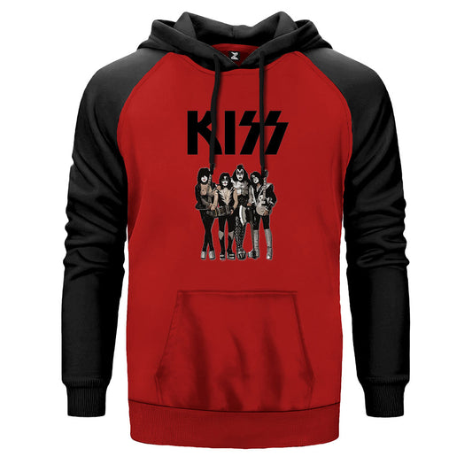 Kiss Anime Çift Renk Reglan Kol Sweatshirt