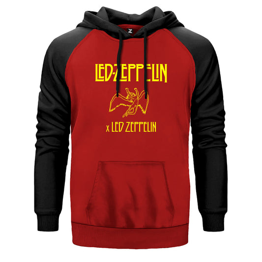 Led Zeppelin Angel Çift Renk Reglan Kol Sweatshirt