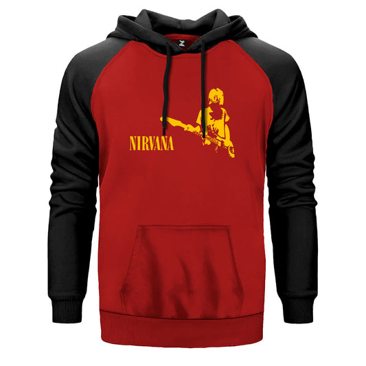 Nirvana Kurt Cobain Çift Renk Reglan Kol Sweatshirt