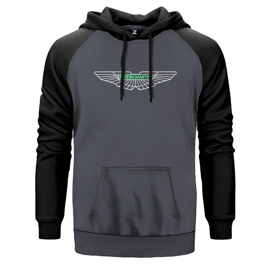 Aston Martin Logo 2 Çift Renk Reglan Kol Sweatshirt