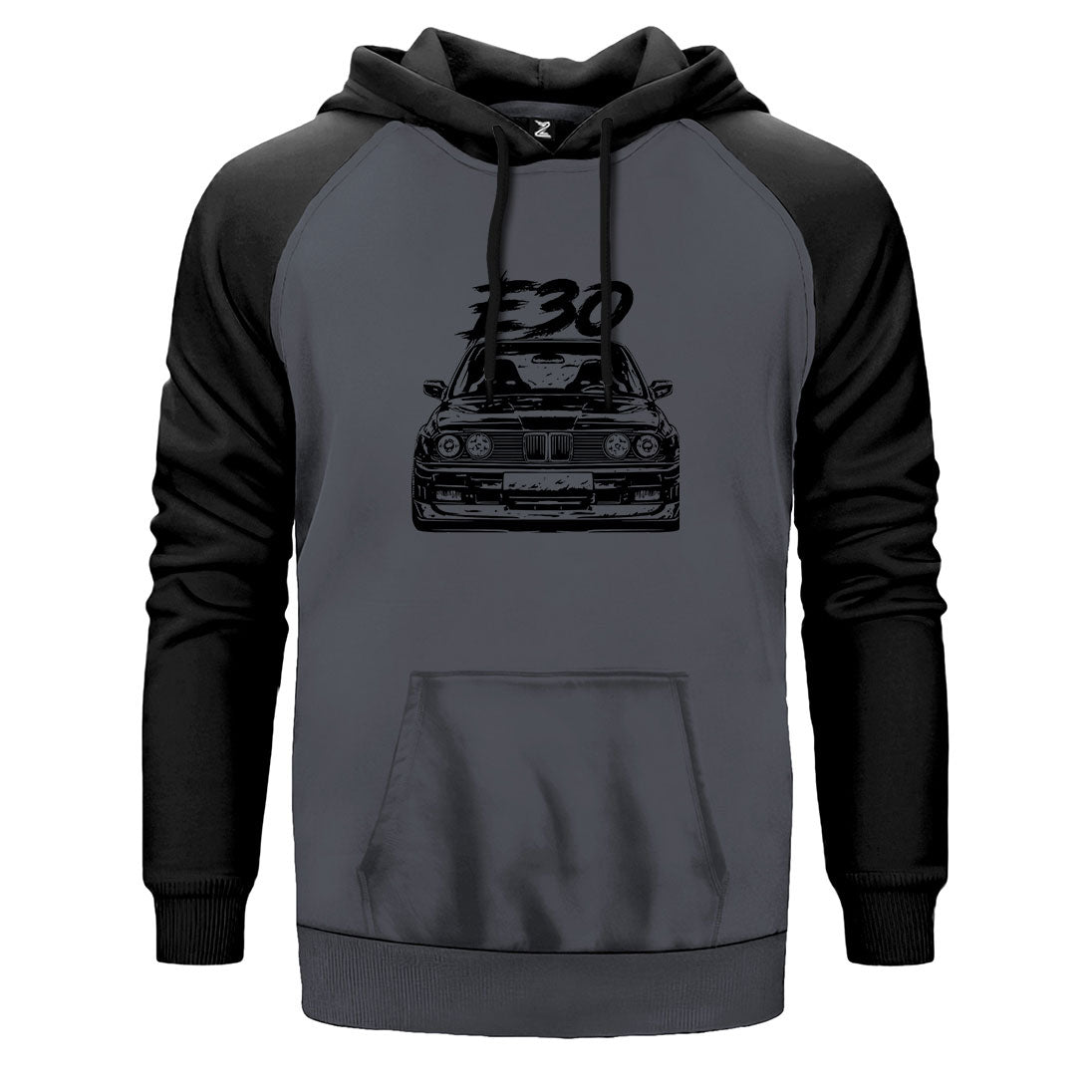 BMW E30 Sketch Çift Renk Reglan Kol Sweatshirt