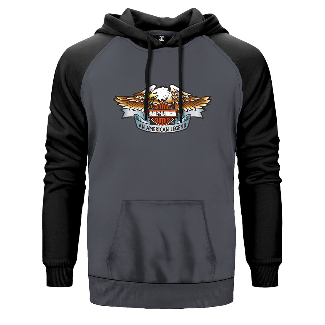 Harley Davidson An American Legend Çift Renk Reglan Kol Sweatshirt