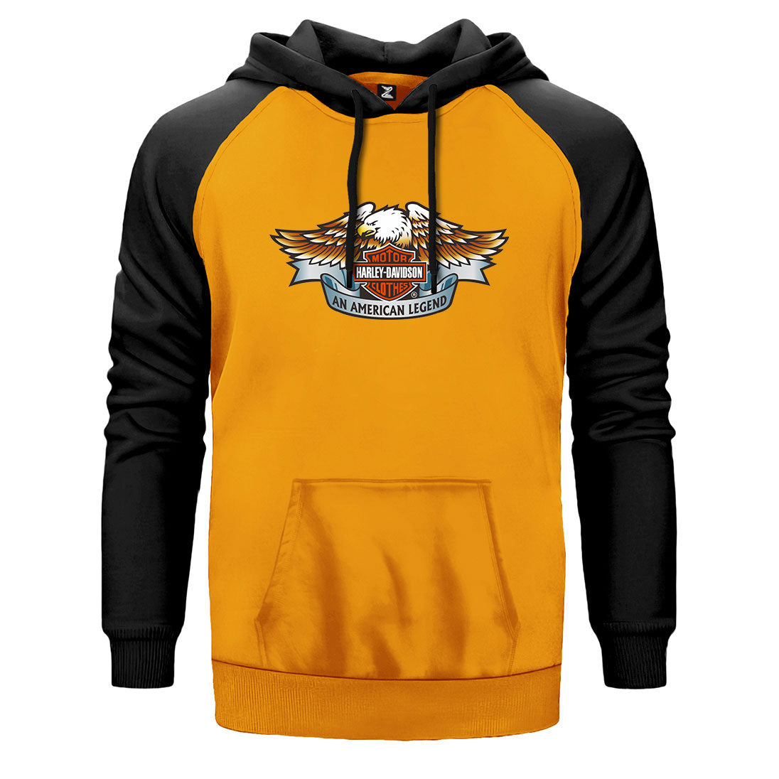 Harley Davidson An American Legend Çift Renk Reglan Kol Sweatshirt