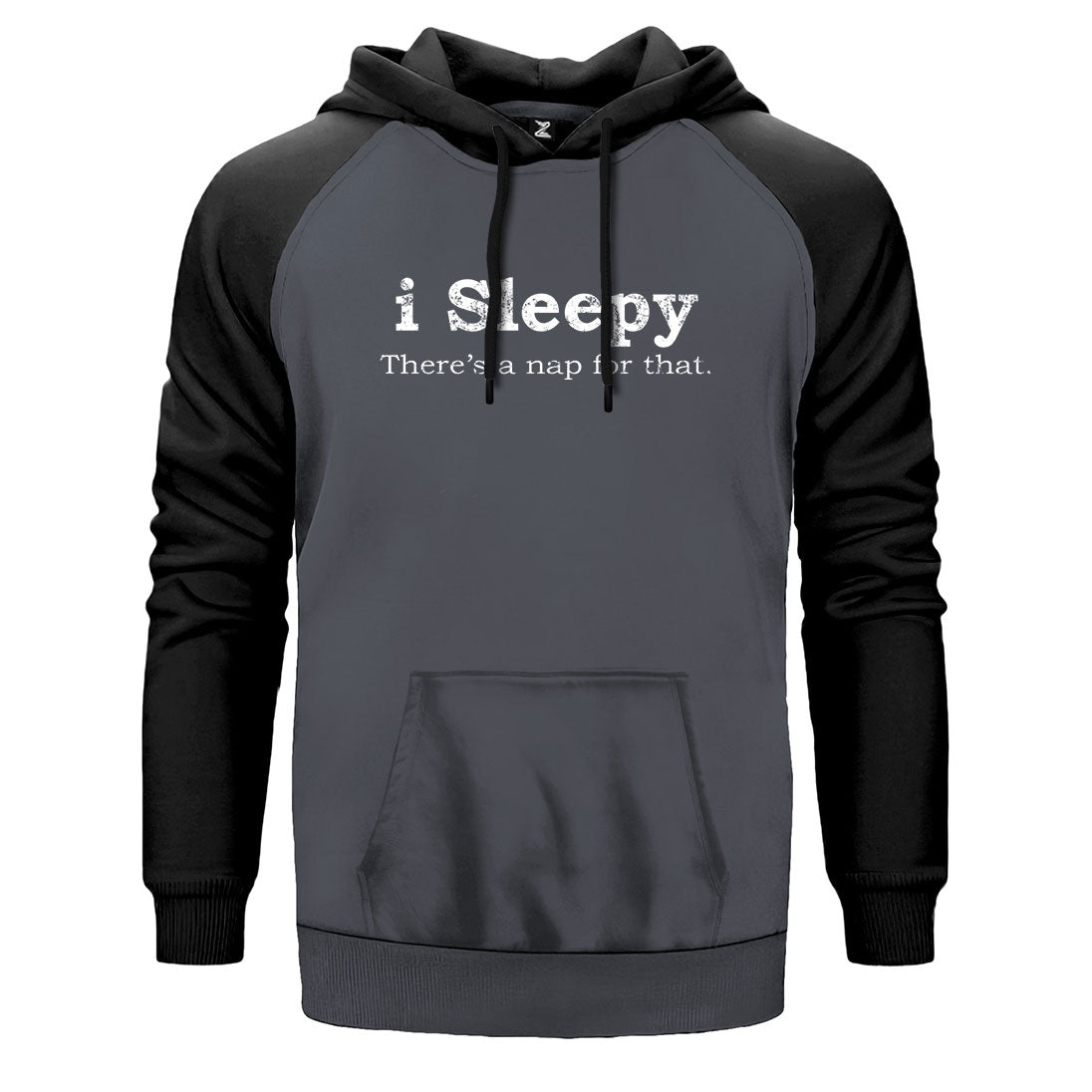 I Sleepy Çift Renk Reglan Kol Sweatshirt