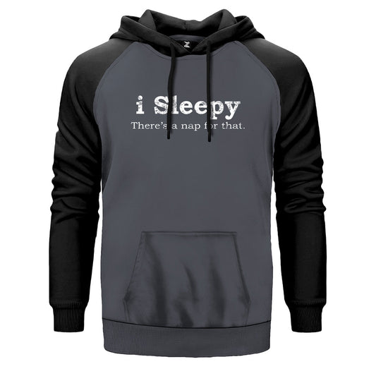 I Sleepy Çift Renk Reglan Kol Sweatshirt