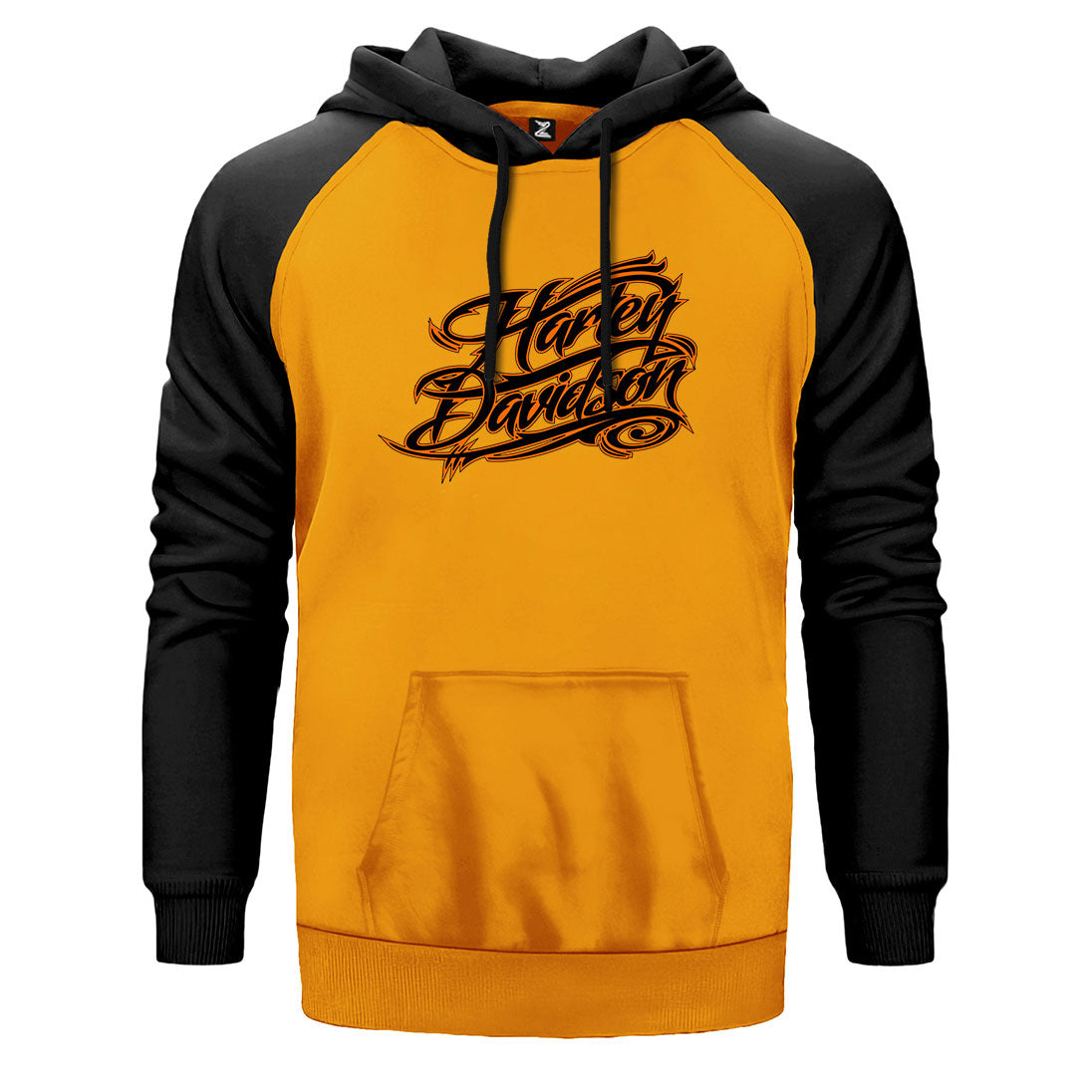 Harley Davidson Logo 2 Çift Renk Reglan Kol Sweatshirt