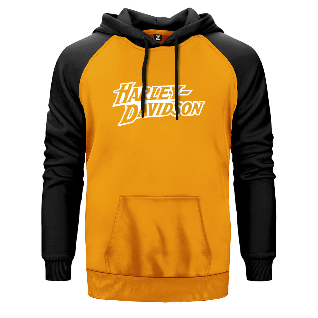 Harley Davidson Logo 3 Çift Renk Reglan Kol Sweatshirt