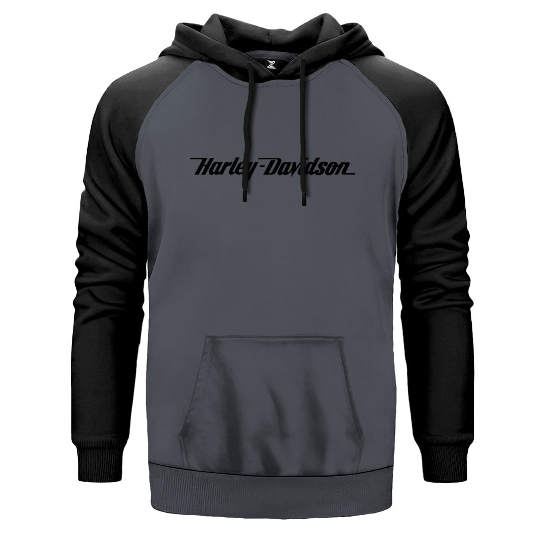 Harley Davidson Logo Type Çift Renk Reglan Kol Sweatshirt