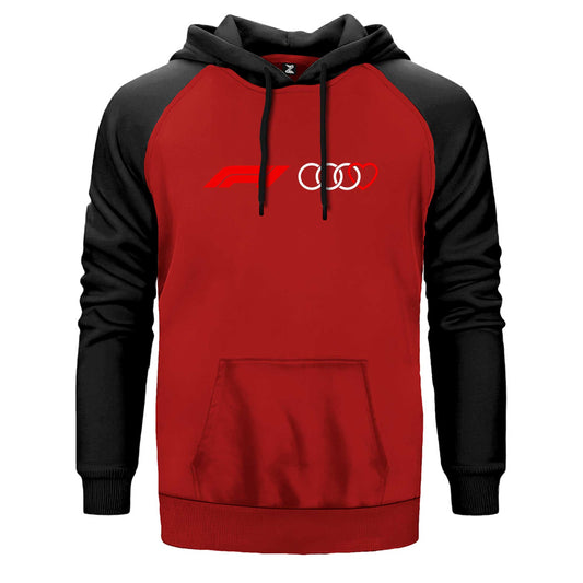 F1 Audi Love Çift Renk Reglan Kol Sweatshirt