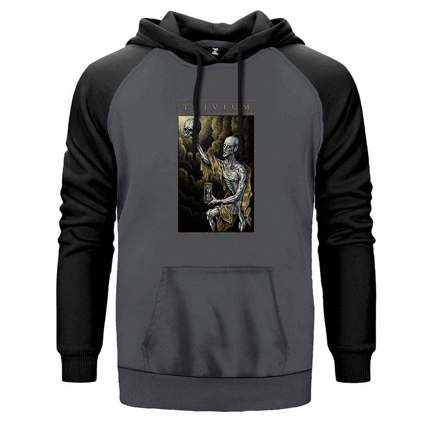 Trivium Skull Çift Renk Reglan Kol Sweatshirt