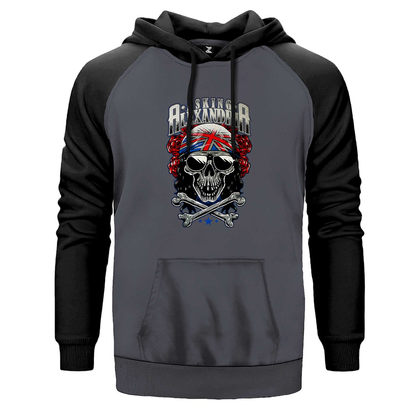 Asking Alexandria Skull Çift Renk Reglan Kol Sweatshirt