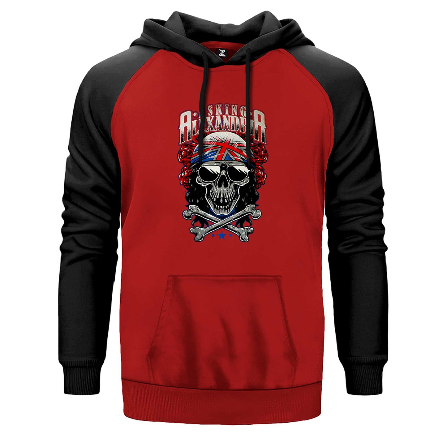Asking Alexandria Skull Çift Renk Reglan Kol Sweatshirt
