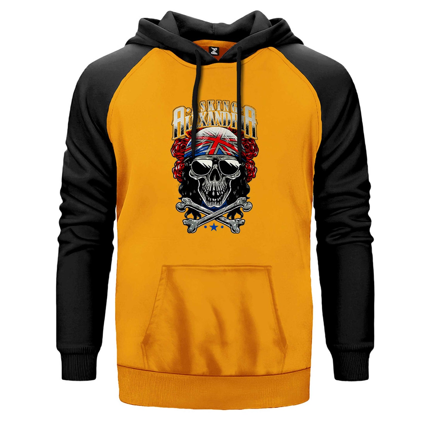 Asking Alexandria Skull Çift Renk Reglan Kol Sweatshirt