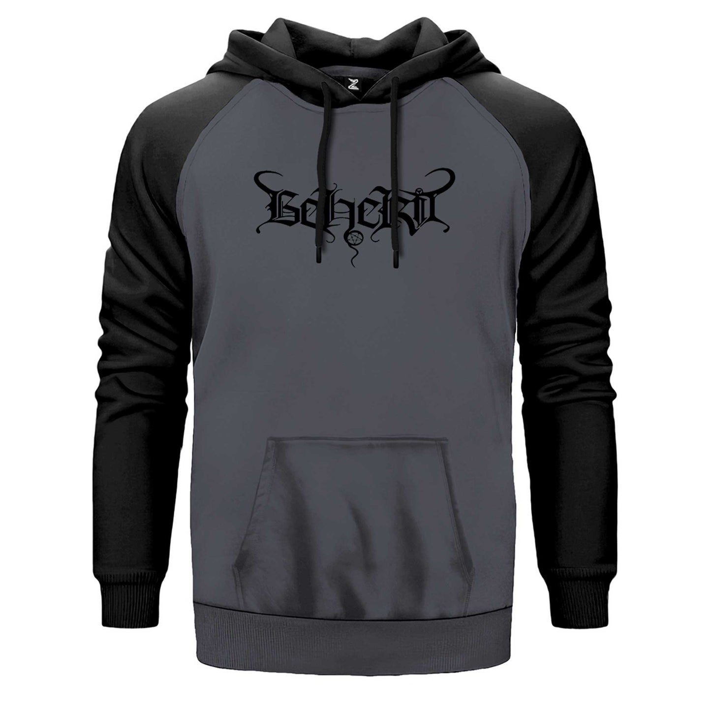 Beherit Logo Çift Renk Reglan Kol Sweatshirt